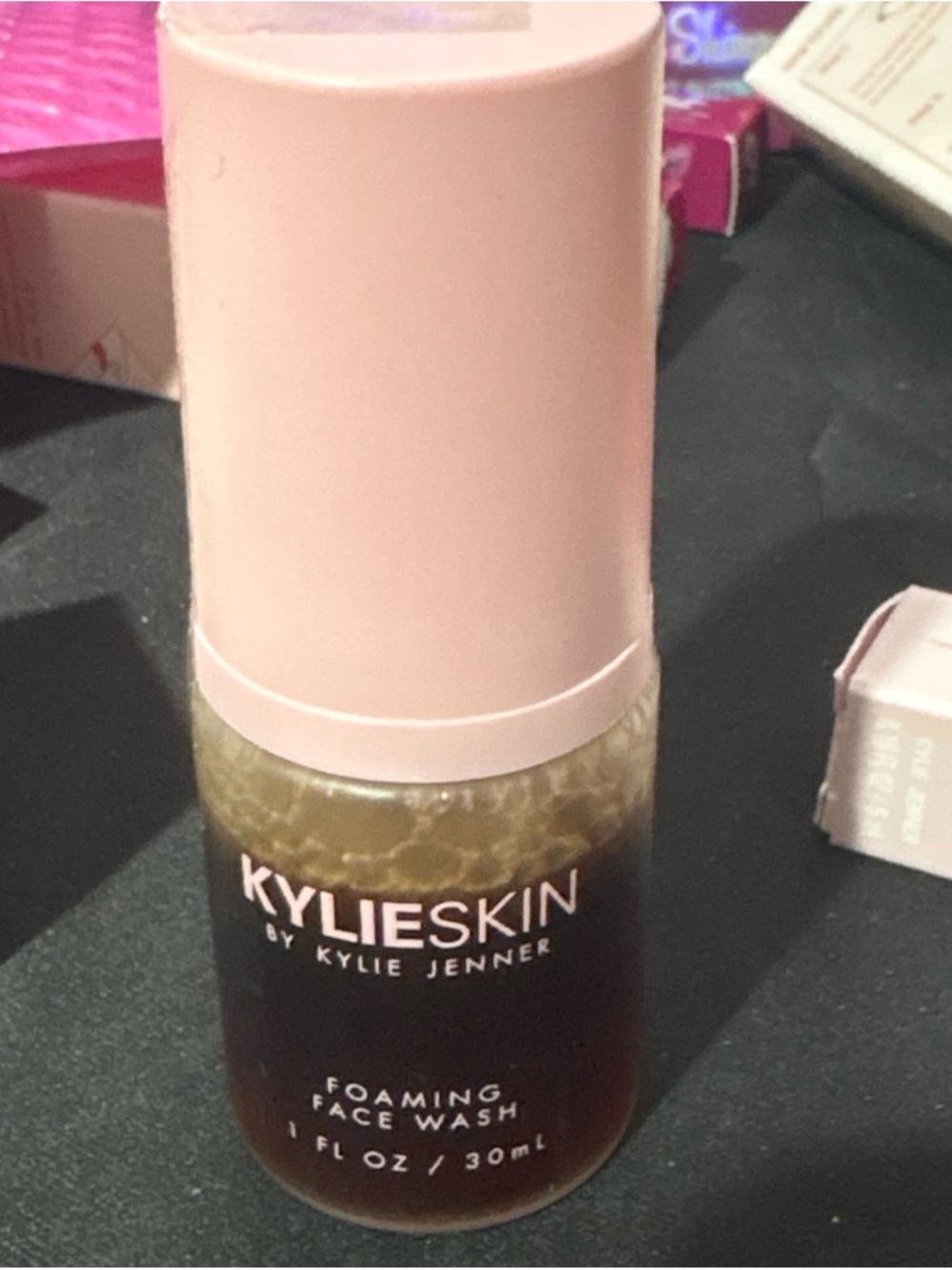 Kylie Cosmetics KYLIESKIN Foaming Face Wash with Pink Cap and Brown Gel